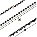 ZYG Women's Classic Black Velvet Punk Gothic Tattoo Lace Flower Choker Necklace