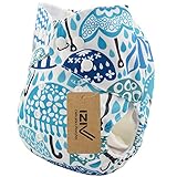 iZiv新生児1厚いおむつ付きオーガニック幼児防水/調整/再利用可能/洗えるポケット布おむつのフィット赤ちゃん0.5-3歳（傘）