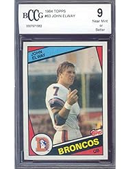Collectibles: 1984 topps #63 JOHN ELWAY rookie BGS BCCG 9 (50-50 centered) Graded Card - topps