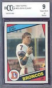 1984 topps #63 JOHN ELWAY rookie BGS BCCG 9 (50-50 centered) Graded Card