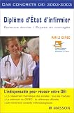 Dipl�me d'Etat d'infirmier 2002-2003 : Epreuve �crite - Sujets et corrig�s