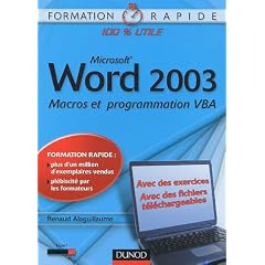 Word 2003 : Macros et programmation VBA