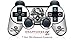 Sony PS3 Controller Decal Style Skin - Chrome Skull on White  : image