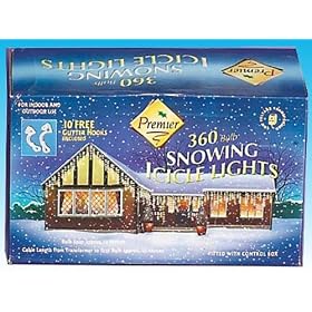 Premier LV91465 360 Bulb Snowing Icicle Lights Indoor/Outdoor