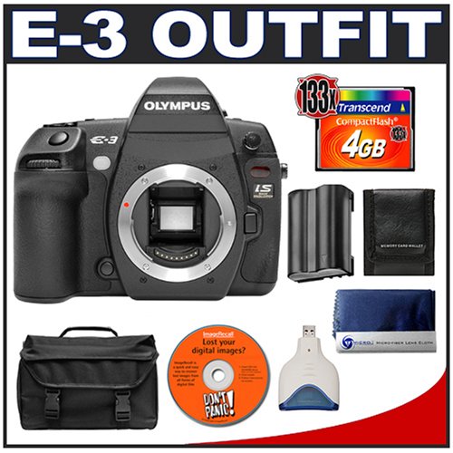 Olympus E-3 Digital SLR Camera with 4GB CF Card + BLM-1 Battery + Case + Cameta Bonus Accessory Kit