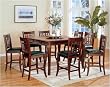 Dark Cherry Counter Height Table With Lazy Susan