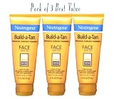 Neutrogena Build A Tan Gradual Sunless Tanning For Face SPF 15 2.5 Fl oz Pack of 3
