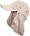 BWH Men/Women Ball Cap Summer Hat With Neck Protection Flap - Khaki