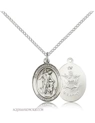 Guardian Angel Army Medium Sterling Silver Medal