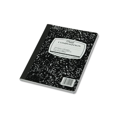 Mead Black Marble Wide-Ruled Composition Book (09910)