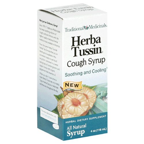 Traditional Medicinals Herba Tussin Cough Syrup, 4-Ounce Bottles (Pack of 3) by Traditional Medicinals