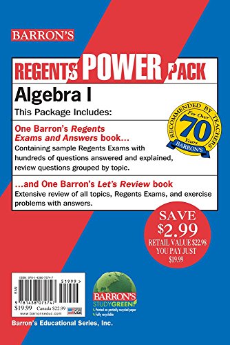 Algebra I Power Pack (Regents Power Packs)