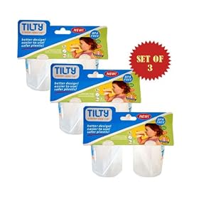 Tilty 2 Pack 7 oz Ergonomic Design Sippy Cup Set of 3 2packs