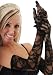 Black Stretch Lace Opera Gloves Evening Dress Up Opera Length