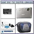 Sony DSC-TX7 10.2 MP CMOS Digital Camera with 4x Zoom with Optical Steady Shot Image Stabilization (Silver) + Starter Pack # 3