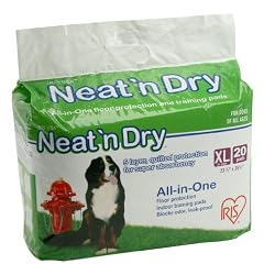 Iris NS-20UW Neat 'n Dry Floor Protection and Training Pet Pads, Extra Large, 20 Pads