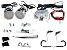 Complete Pyle Weatherproof Mp3/ipod Powerful Speaker Kit for Motorcycle, Motorbike, Atv, Scooter, Boat, Snowmobile - PLMCA60 600w Amplifier + Chrome Aluminum Speakers + Dual Handlebar Mount + USB Charger + Pair of Pyle Marine Headphones/Earbuds,