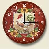 Retail Furnitures item: Wooden Wall Clock - Chanticleer Rooster
