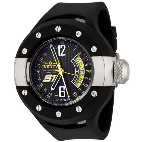 Invicta Men's 6840 S1 Collection Rally GMT Black Rubber Watch