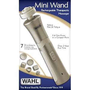 Wahl 4294 Mini Wand Rechargeable Massager, Beige/white