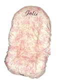 Pink Toile Toddler Carseat Cover