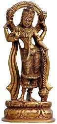 Hindu God Vishnu Brass Statue