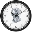 Weimaraner Dog (MS) Wall Clock by WatchBuddy Timepieces (White Frame)