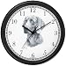 Weimaraner Dog (MS) Wall Clock by WatchBuddy Timepieces (Black Frame)