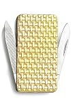 14K Gold Money Clip Weave design with Stainless Steel Blade and Clip