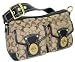 Coach Signature Legacy Pocket Shoulder Bag Purse 12869 Khaki Black