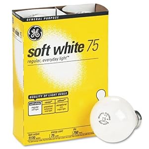 GE 41032-48 75-Watt A19, Soft White, 48-Pack