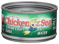 Chicken of the Sea Chunk Light Tuna in Water, 3-Ounce Easy Open Cans (Pack of 24)
