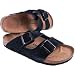 Newalk Licensed by Birkenstock Black 2-Strap Sandal Size: 38 EU