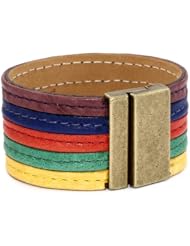 Streets Ahead Color Block Barollo Leather Cuff Bracelet
