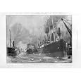 CARDIFF DOCK STEAMER LOADING COAL TO NEW YORK BOSTO
