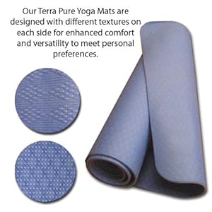 CLOSE OUT SALE WHILE SUPPLIES LAST: Environment Friendly ECO/TPE Yoga Mats, 24 x 72 x 5 mm Ocean Blue