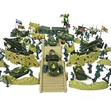 150+ Army Military Play Set Soldiers Bridge Missiles Trucks Planes Blockade Walls! 