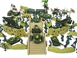 150pc Army Men Toy Soldiers Play Set Missiles Jets Tanks