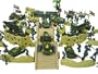 150pc Army Men Toy Soldiers Play Set Missiles Jets Tanks