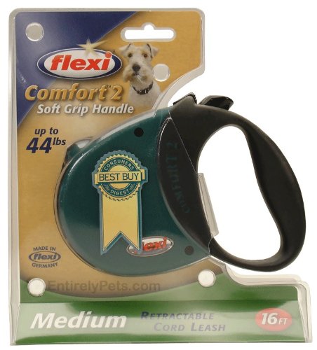Flexi Comfort 2 Retractable CORD Leash for Dogs up to 44 lbs, Color: VANILLA YELLOW