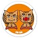 竹富島キャラクターステッカー シーサー兄弟 竹富島キャラクターステッカー シーサー兄弟