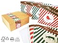 Bright Stem Vintage Christmas Cards Boxset (containing 12 cards) 100% Recycled