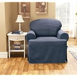 Blue Jeans T-Cushion Chair Slipcover - Denim