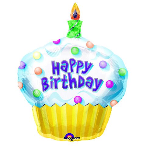 Happy Birthday Yellow Cupcake 30