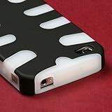 Apple iPhone 4 GSM Black / Transparent Clear Fishbone Back Cover Protect Ca ....