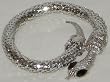 Silver Snake Bracelet, Ankle Bracelet or Arm Cuff