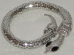Silver Snake Bracelet, Ankle Bracelet or Arm Cuff