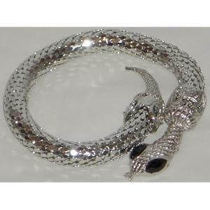 Silver Snake Bracelet, Ankle Bracelet or Arm Cuff