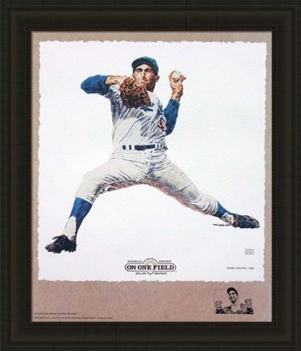 Los Angeles Dodgers Framed Sandy Koufax Los Angeles Dodgers Lithogaph By Michael Mellett MLB Baseball