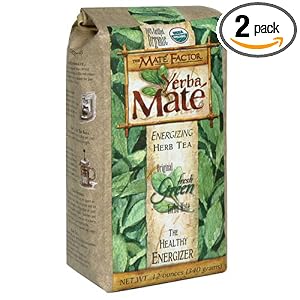 The Mate Factor Yerba Mate Energizing Herb Tea, Original Fresh Green, 12 Ounce Bag (Pack of 2)